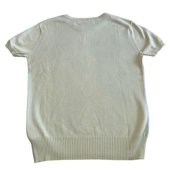 EUC Tommy Hilfiger Green and Blue Argyle Short Sleeve Sweater - Picture 10 of 11